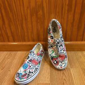 Vans Classic Slip-On Mash Up Sticker Collage Sneakers Size 13 Mens